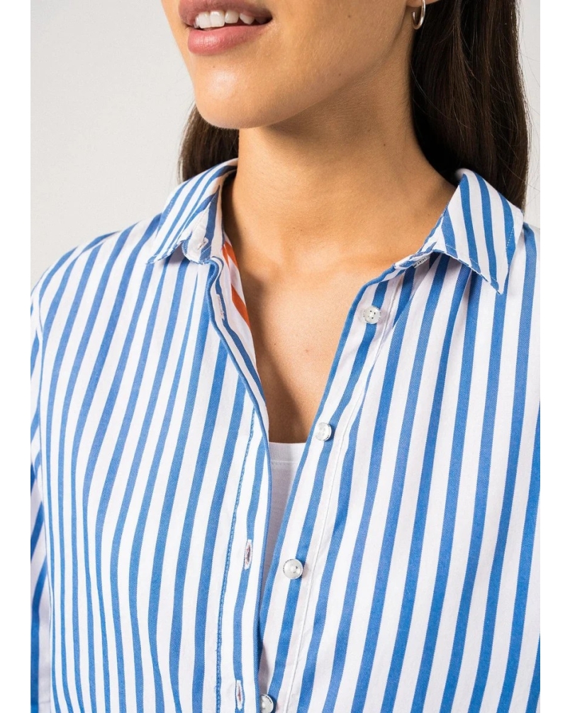 Saint James Benedicte II shirt dress meer/blan/basket