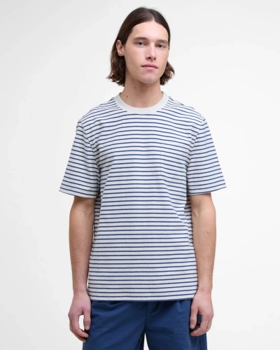 Barbour Frensham striped tee oatmeal be72 oatmeal