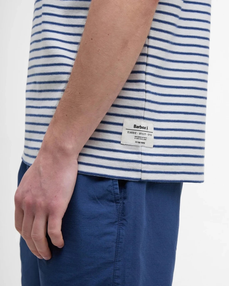 Barbour Frensham striped tee oatmeal be72 oatmeal