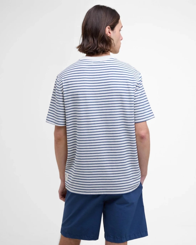 Barbour Frensham striped tee oatmeal be72 oatmeal