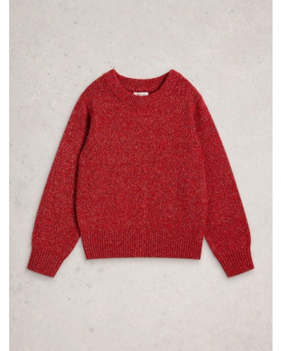 White Stuff Lucie crew neck jumper brt red