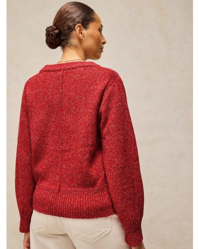 White Stuff Lucie crew neck jumper brt red