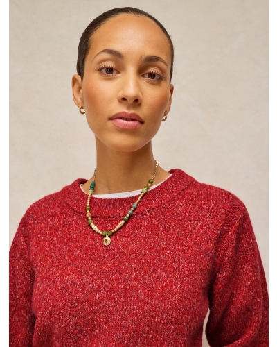White Stuff Lucie crew neck jumper brt red