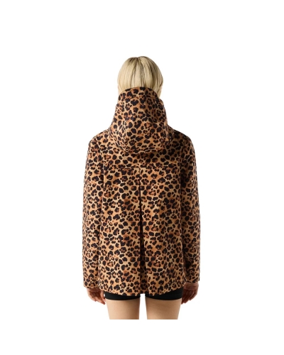Hunter Women's originals lightweight printed waterproof jacket leopard print