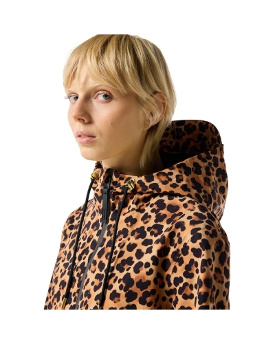 Hunter Women's originals lightweight printed waterproof jacket leopard print