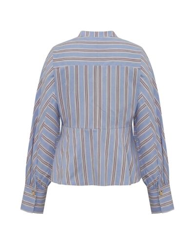 Gossia Mie blouse blue/brown stripes
