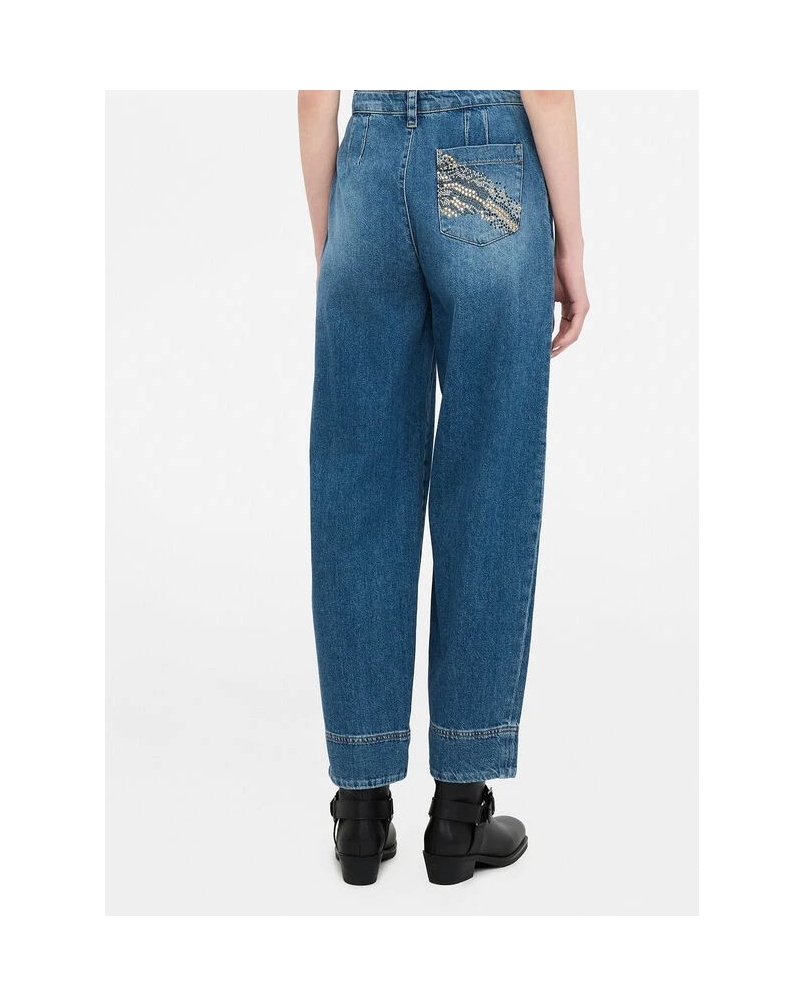 Liu Jo straight denim with shiny studs den.blu light s.wash