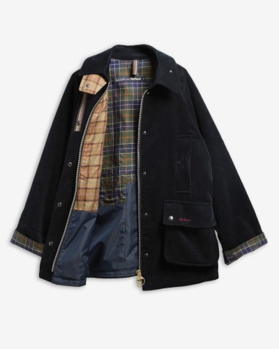 Babour x Paul Smith Womens Cord Beaufort casual jacket navy/classic/muted