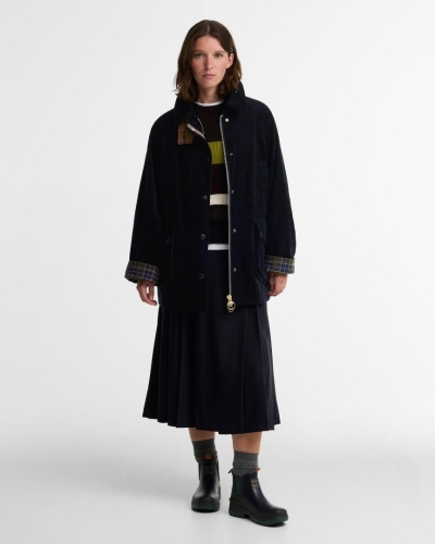 Babour x Paul Smith Womens Cord Beaufort casual jacket navy/classic/muted