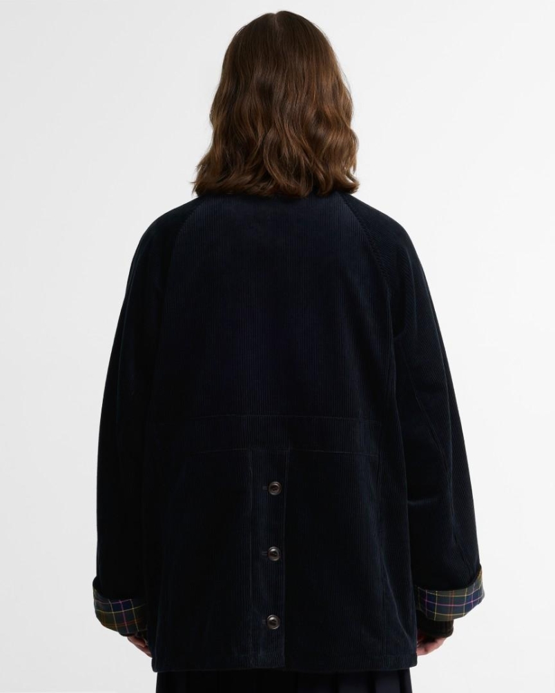 Babour x Paul Smith Womens Cord Beaufort casual jacket navy/classic/muted