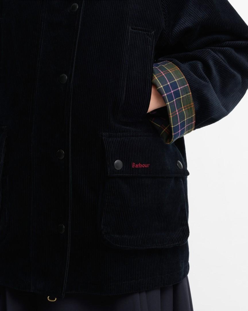 Babour x Paul Smith Womens Cord Beaufort casual jacket navy/classic/muted