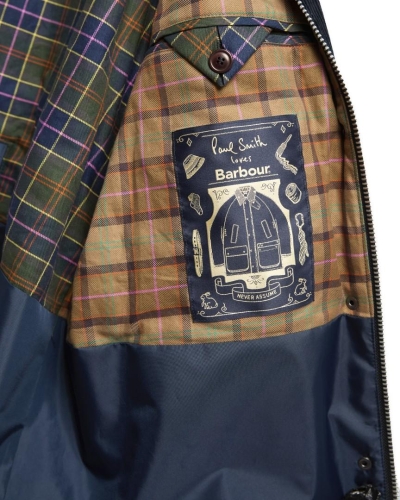 Babour x Paul Smith Womens Cord Beaufort casual jacket navy/classic/muted