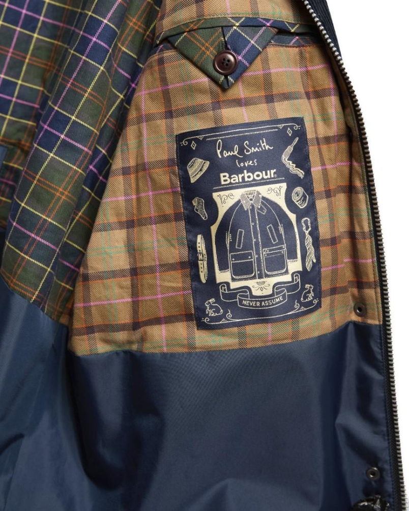 Babour x Paul Smith Womens Cord Beaufort casual jacket navy/classic/muted