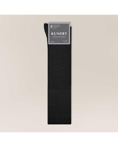 Kunert Soft wool cotton kniekousen black