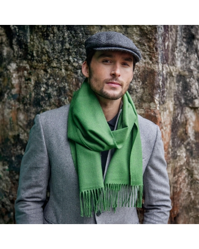 John Hanly Merino Luxury wool scarf forest green
