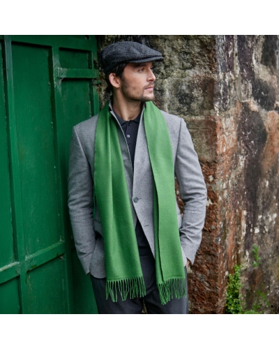 John Hanly Merino Luxury wool scarf forest green