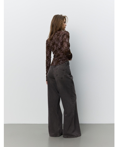 Sofie Schnoor Fae lace top dark plum