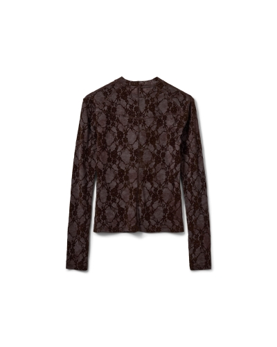 Sofie Schnoor Fae lace top dark plum