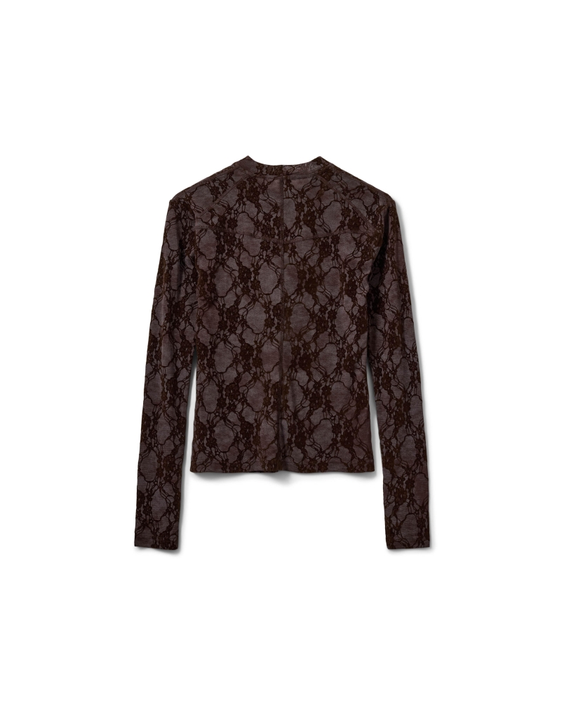 Sofie Schnoor Fae lace top dark plum