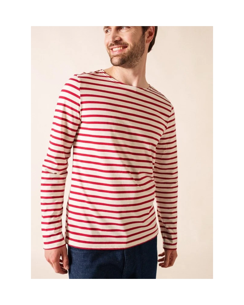 Saint James Minquiers stripe ecru persan ecru/persan