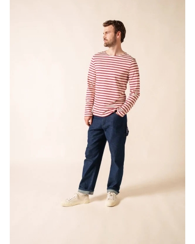 Saint James Minquiers stripe ecru persan ecru/persan