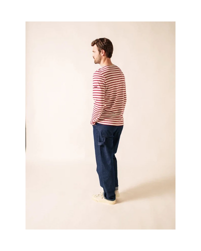 Saint James Minquiers stripe ecru persan ecru/persan