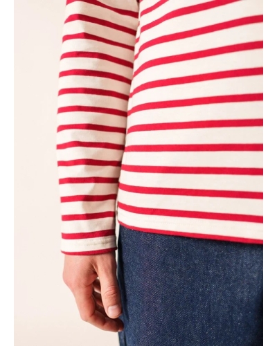 Saint James Minquiers stripe ecru persan ecru/persan