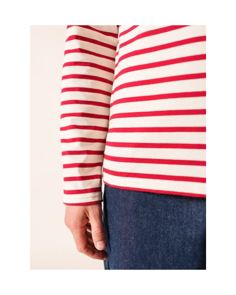 Saint James Minquiers stripe ecru persan ecru/persan