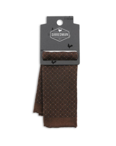 Sir Redman Pochet Flawless Dots bruin/blauw/wit