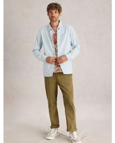 White Stuff Men's fine stripe shirt blue mlt blue mlt