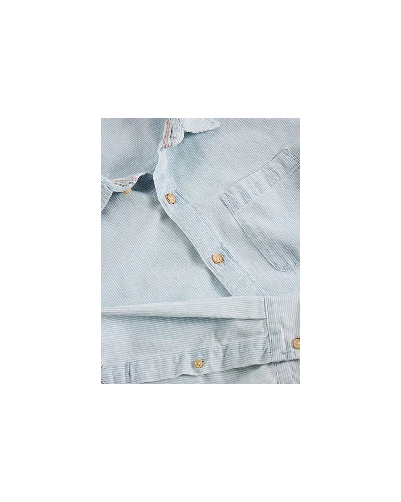 White Stuff Men's fine stripe shirt blue mlt blue mlt