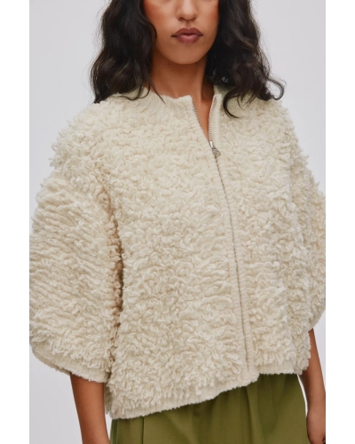Rabens SalonerAlice lam knit cardigan off white