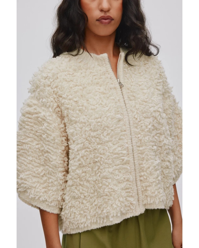 Rabens SalonerAlice lam knit cardigan off white