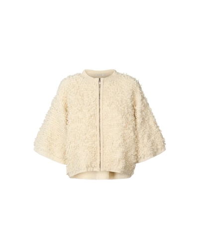 Rabens SalonerAlice lam knit cardigan off white
