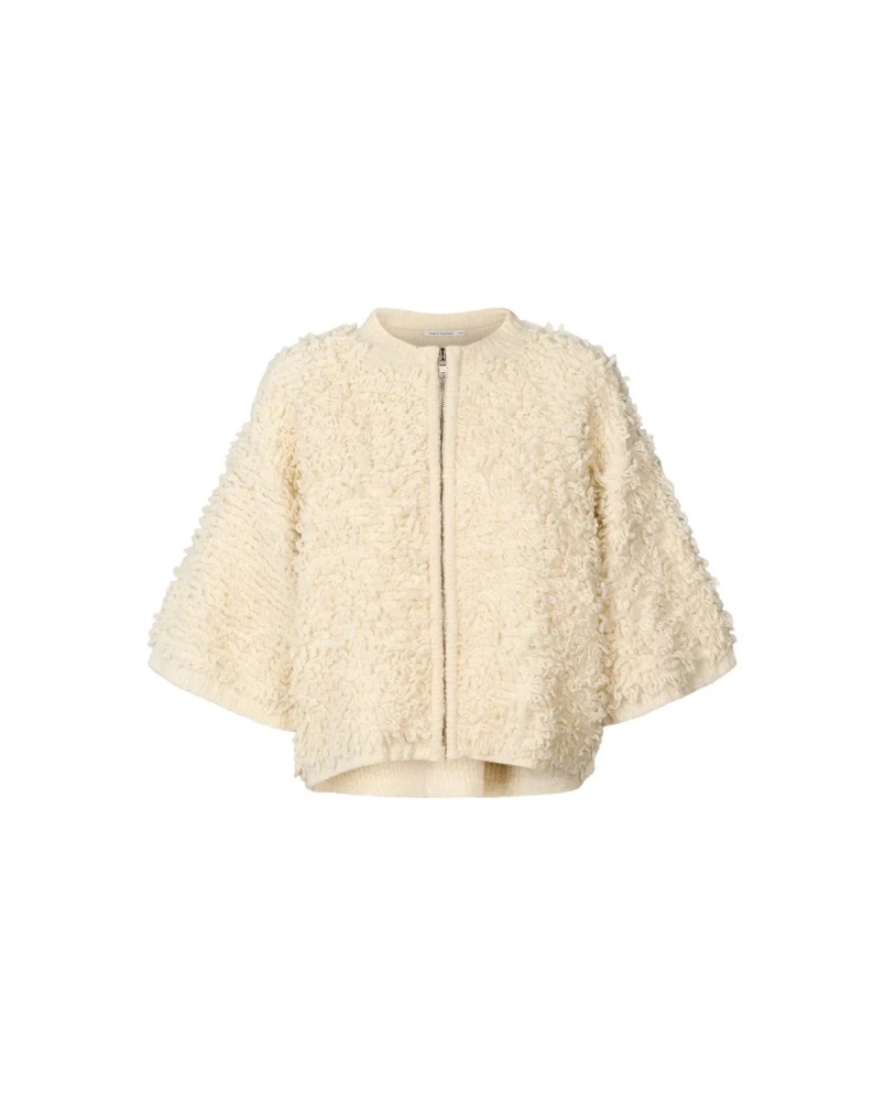 Rabens SalonerAlice lam knit cardigan off white