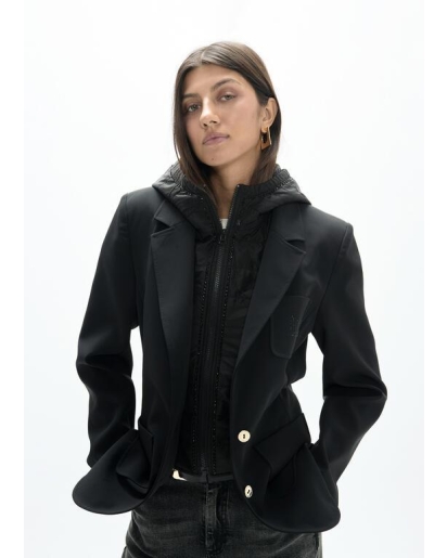 LOLA CASADEMUNT Lola Casademunt Technical blazer with quilted nylon vest