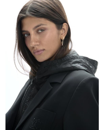Lola Casademunt Technical blazer with quilted nylon vest black