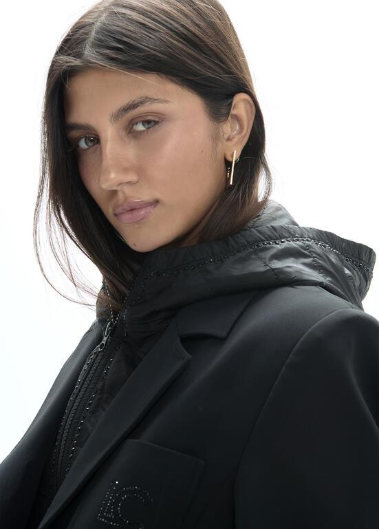 Lola Casademunt Technical blazer with quilted nylon vest black