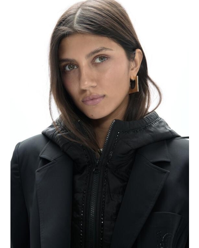 Lola Casademunt Technical blazer with quilted nylon vest black