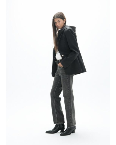 Lola Casademunt Technical blazer with quilted nylon vest black