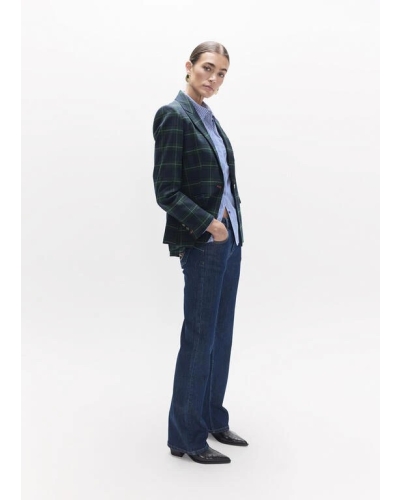 Lola Casademunt Checked blazer azul-verde