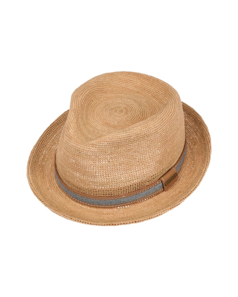 Stetson Player raffia crochet 7 - beige