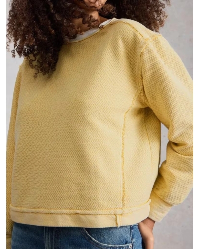 White Stuff Herringbone sweat light yellow light yellow
