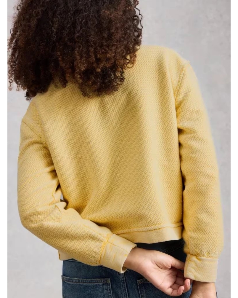 White Stuff Herringbone sweat light yellow light yellow