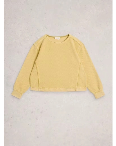 White Stuff Herringbone sweat light yellow light yellow