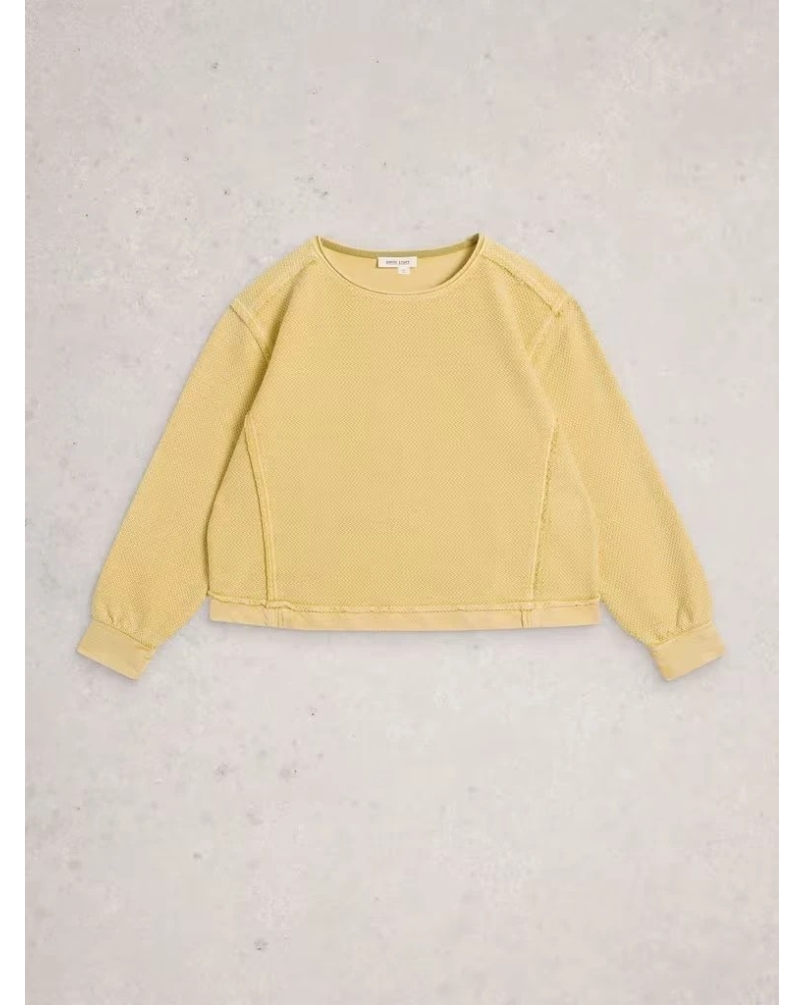 White Stuff Herringbone sweat light yellow light yellow