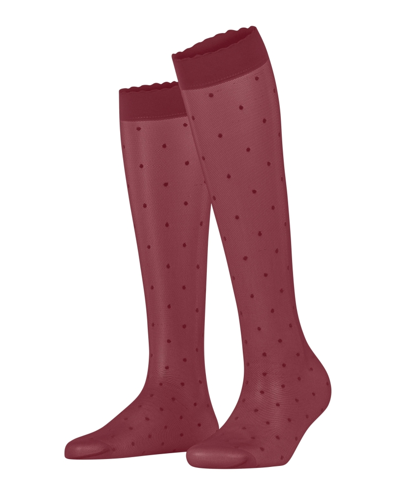 Falke Dot 15 den dames kniekousen ruby