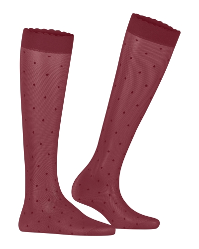 Falke Dot 15 den dames kniekousen ruby