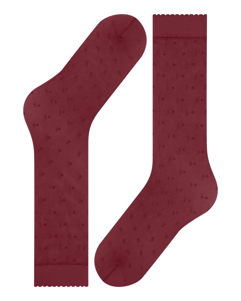 Falke Dot 15 den dames kniekousen ruby