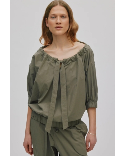 RABENS SALONER Rabens Saloner Ingefred poplin gathered top